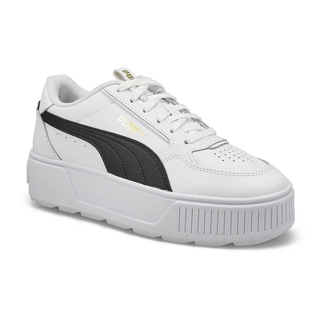 Puma Girls Karmen Rebelle Jr Sneaker - White/Black | Upper