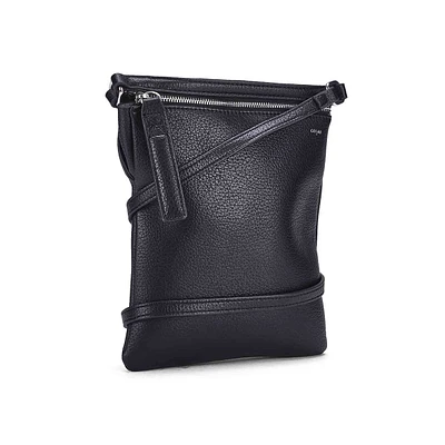 Black vinyl crossbody discount bag