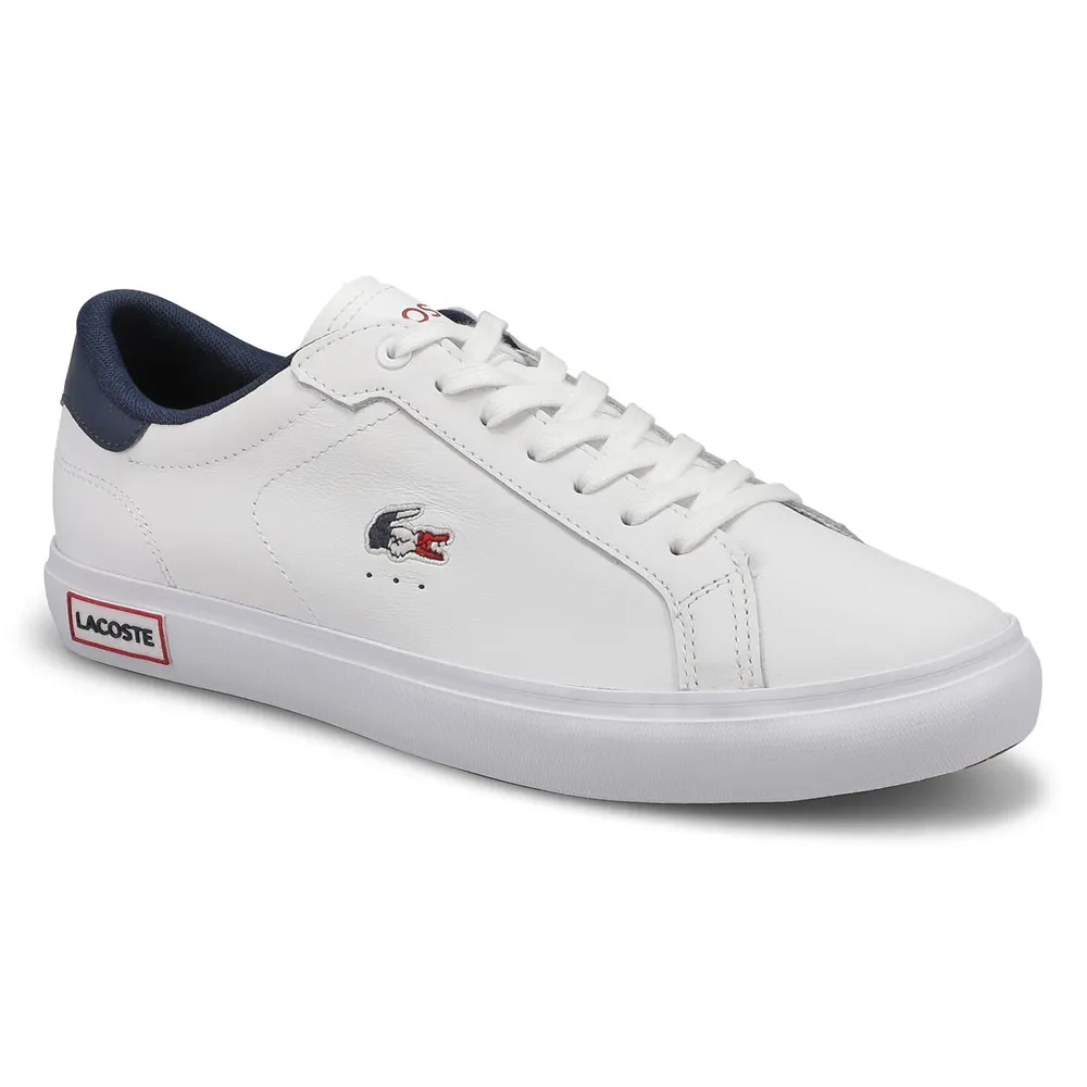 Lacoste Mens Powercourt Sneaker White Navy Red Kingsway Mall