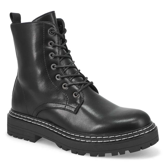 Steve Madden Womens Borris Combat Boot - Black | Bramalea City