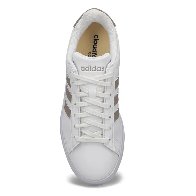 Adidas Womens Grand Court 2.0 Sneaker White Metallic Kingsway Mall