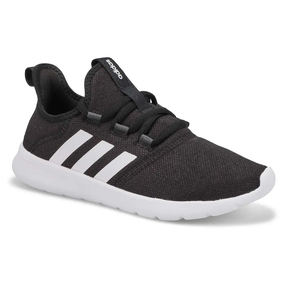 Adidas Womens Cloudfoam Pure Sneaker Black White Square One