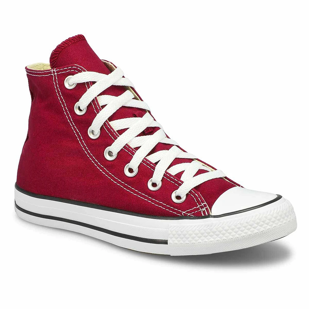 High cut red converse best sale