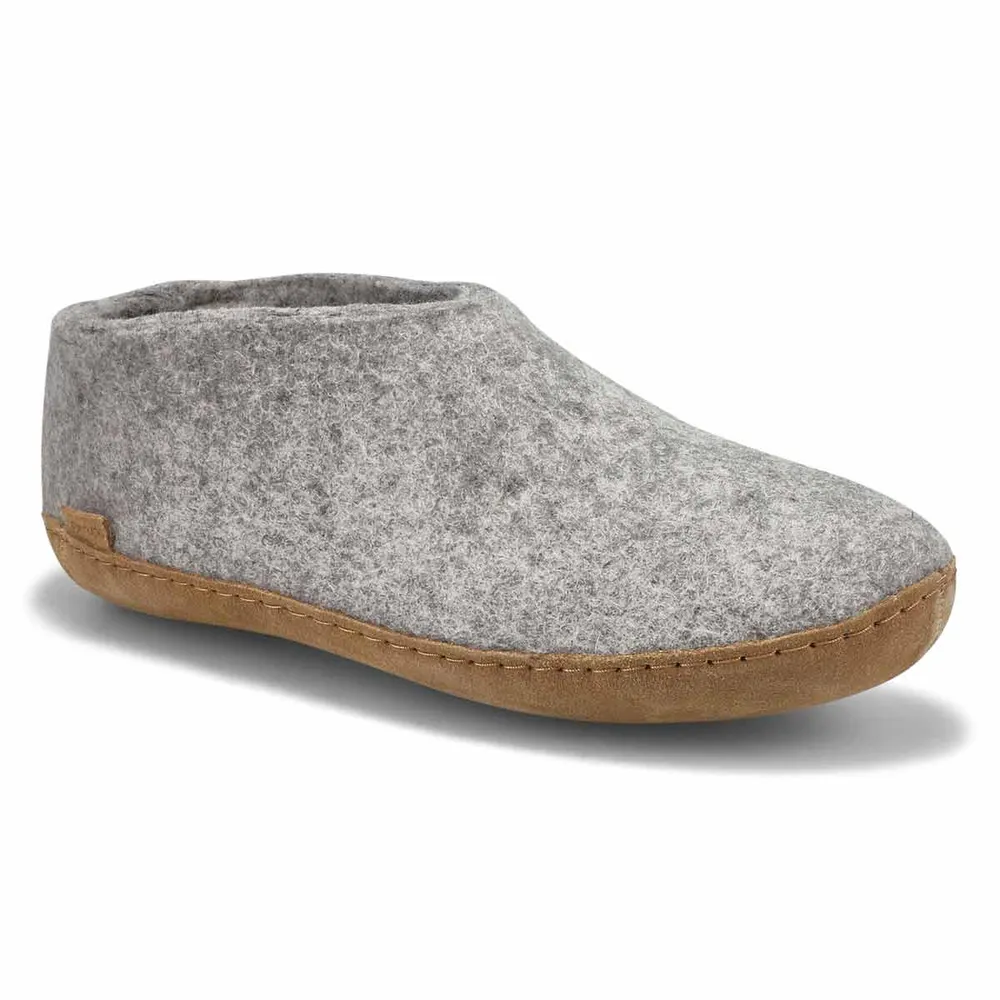 Glerups Mens Model A Closed Back Slipper Grey Kingsway Mall