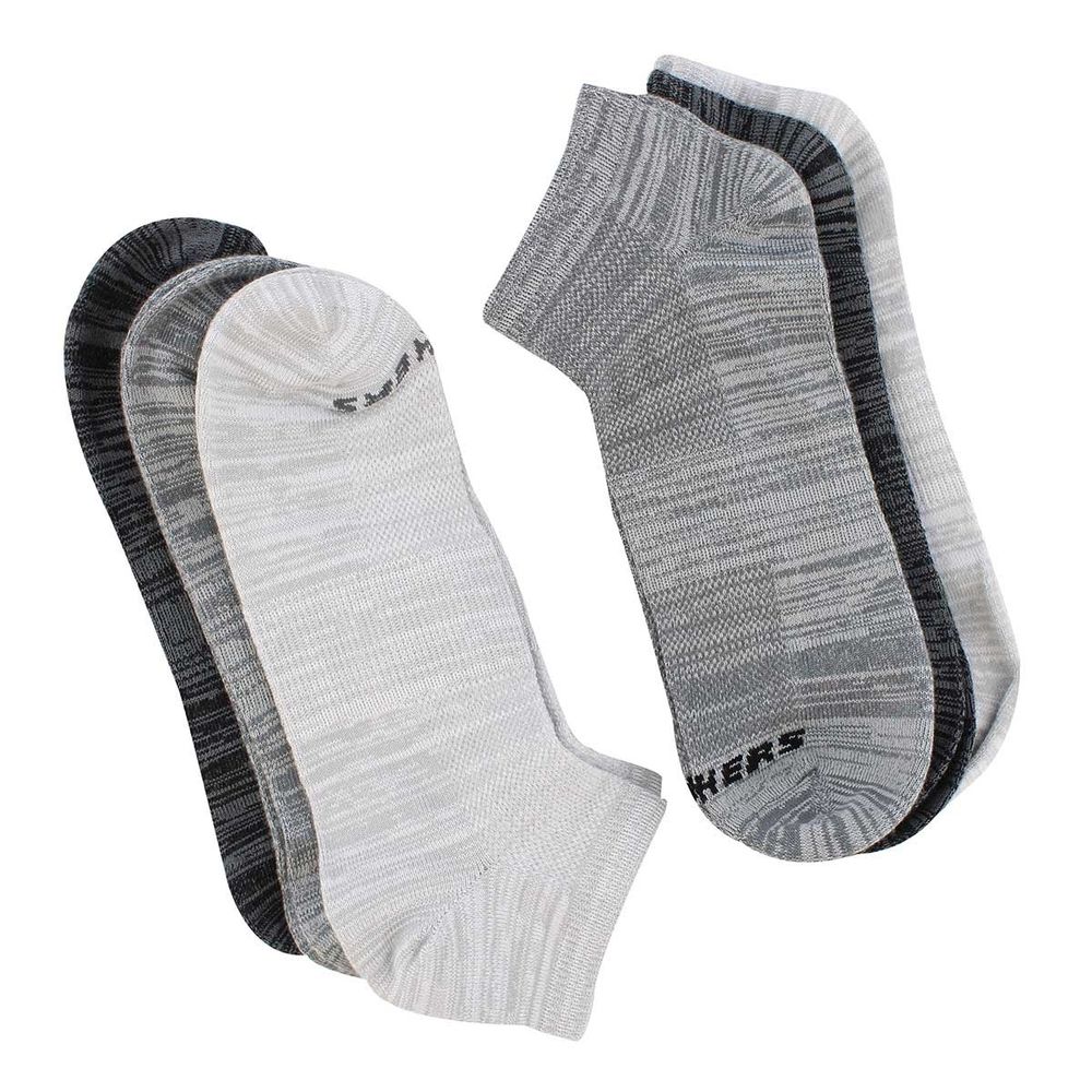 Skechers Socks Mens LOW CUT NON TERRY grey multi socks 6 pack