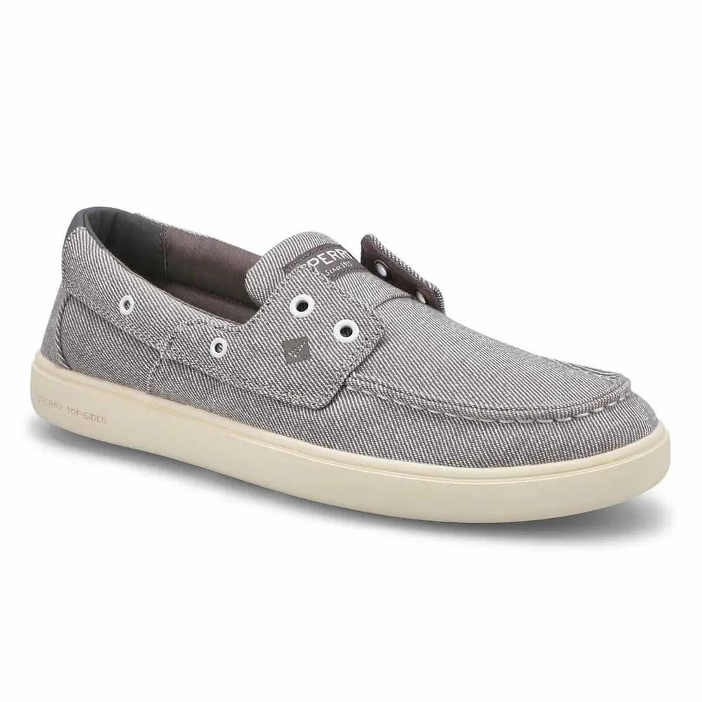 Sperry Mens Outer Banks 2-Eye Wshd Boat Shoe-Grey | Scarborough Town Centre