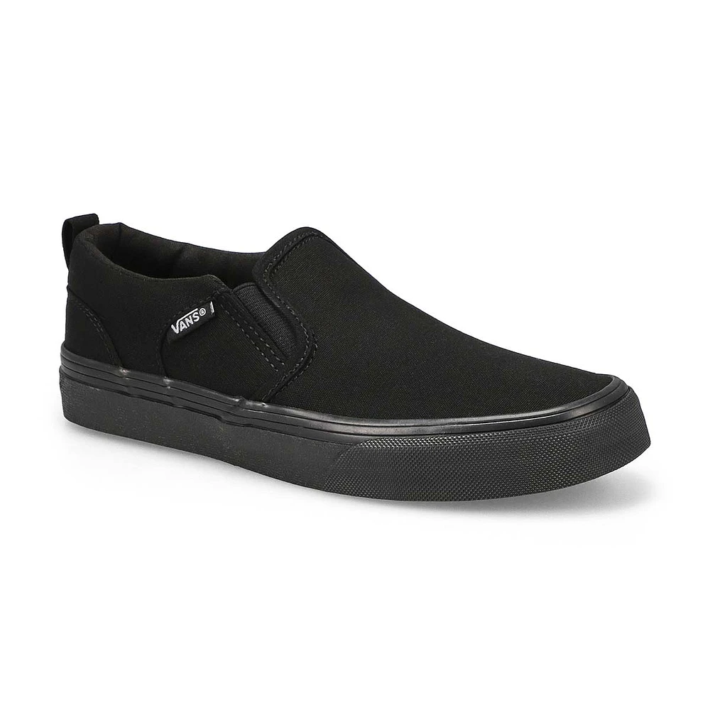 Boys black slip 2025 on vans