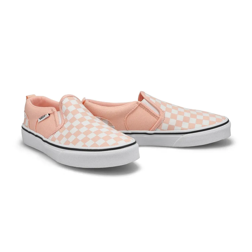 Checkered vans clearance peach