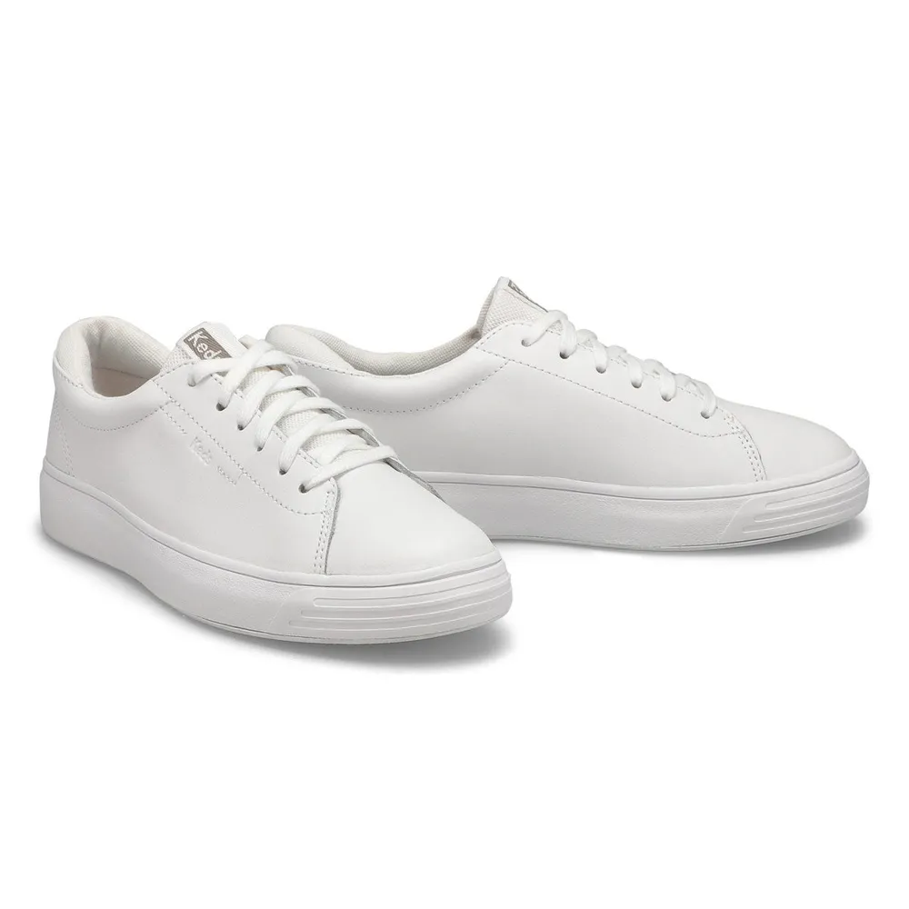 Keds womens cheap white leather sneakers