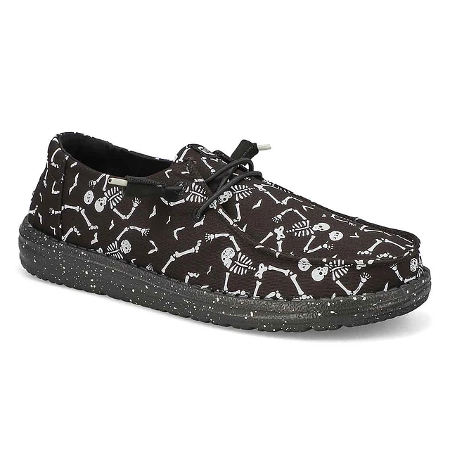 Heydude Women's Wendy Skeletons Casual Shoe - Black | Square One