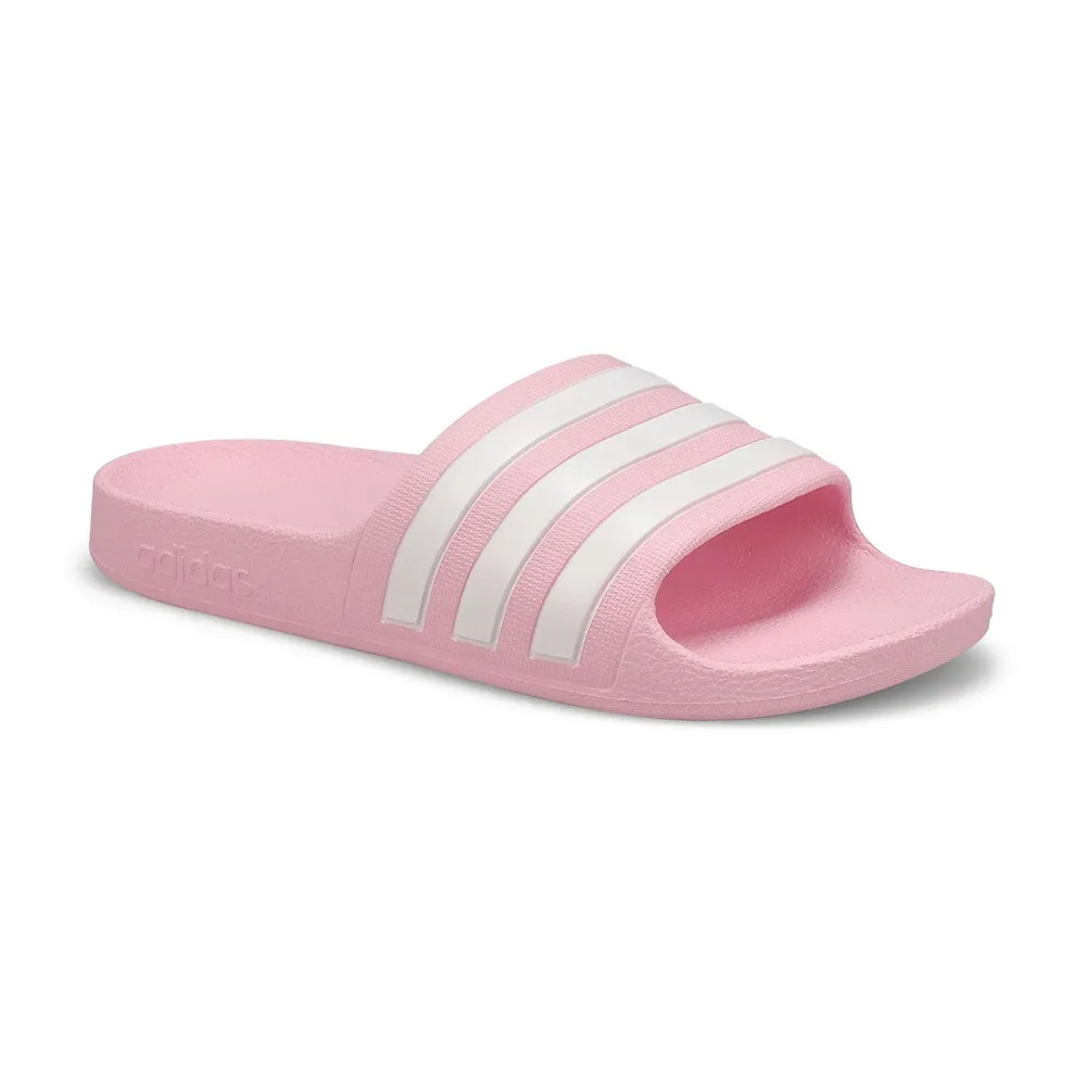 Girls pink 2025 adidas sliders