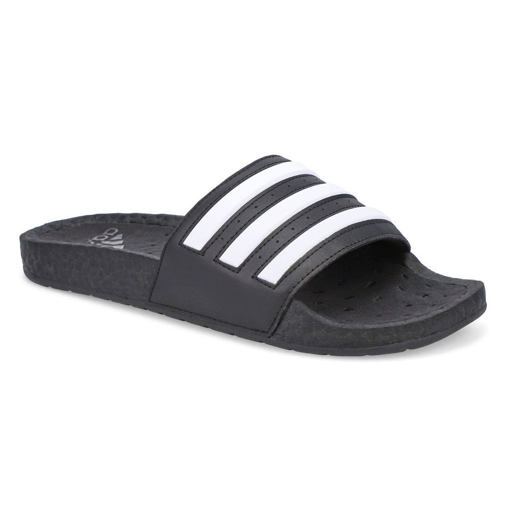 Adidas Men s Adilette Boost Slide Black White Willowbrook