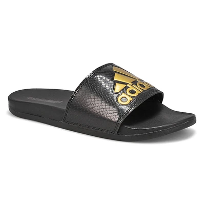 Adidas Women's Adilette Comfort Flip Flop - Black/ White