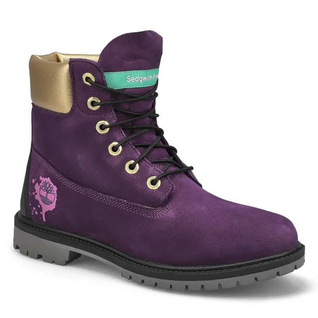 Ladies purple timberland store boots