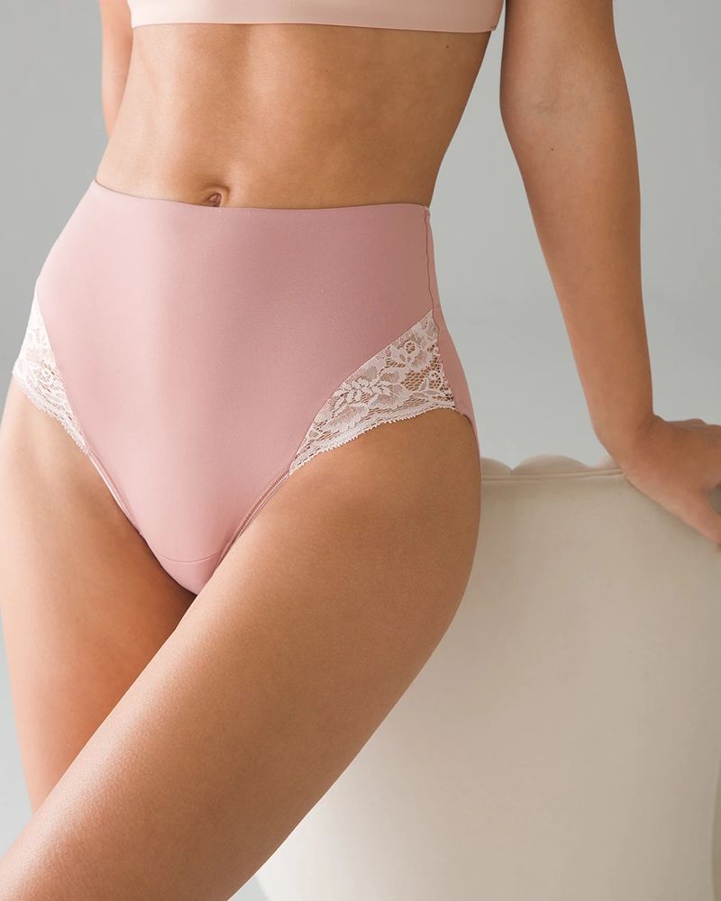 Soma Vanishing Tummy Retro Brief with Lace, WHISPER BLUSH Mall of America®