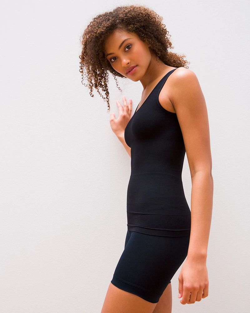 Soma Seamless Reversible 2-Way Smoothing Tank Shapewear, Black | Mall ...