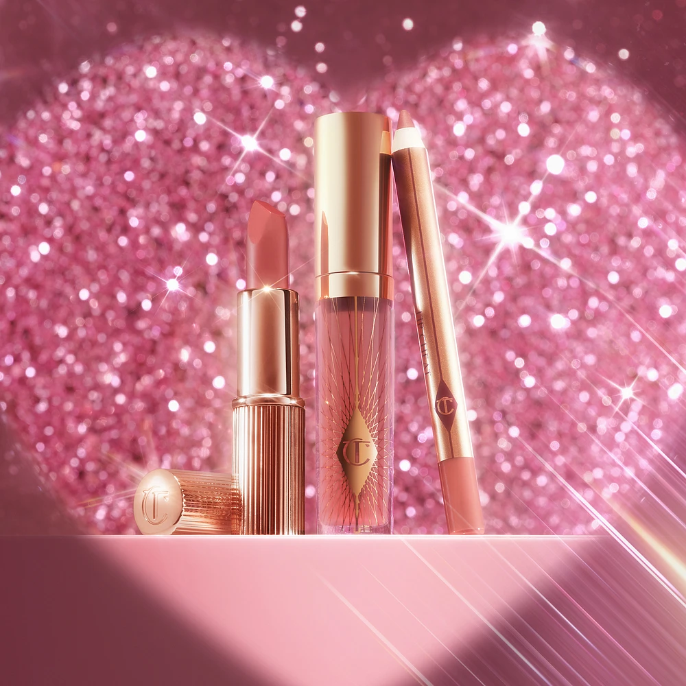 Charlotte Tilbury ミニ ピロートーク リップスティック＆ライナーセット｜完璧な唇を長時間キープ