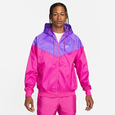 Nike windbreaker top mens purple