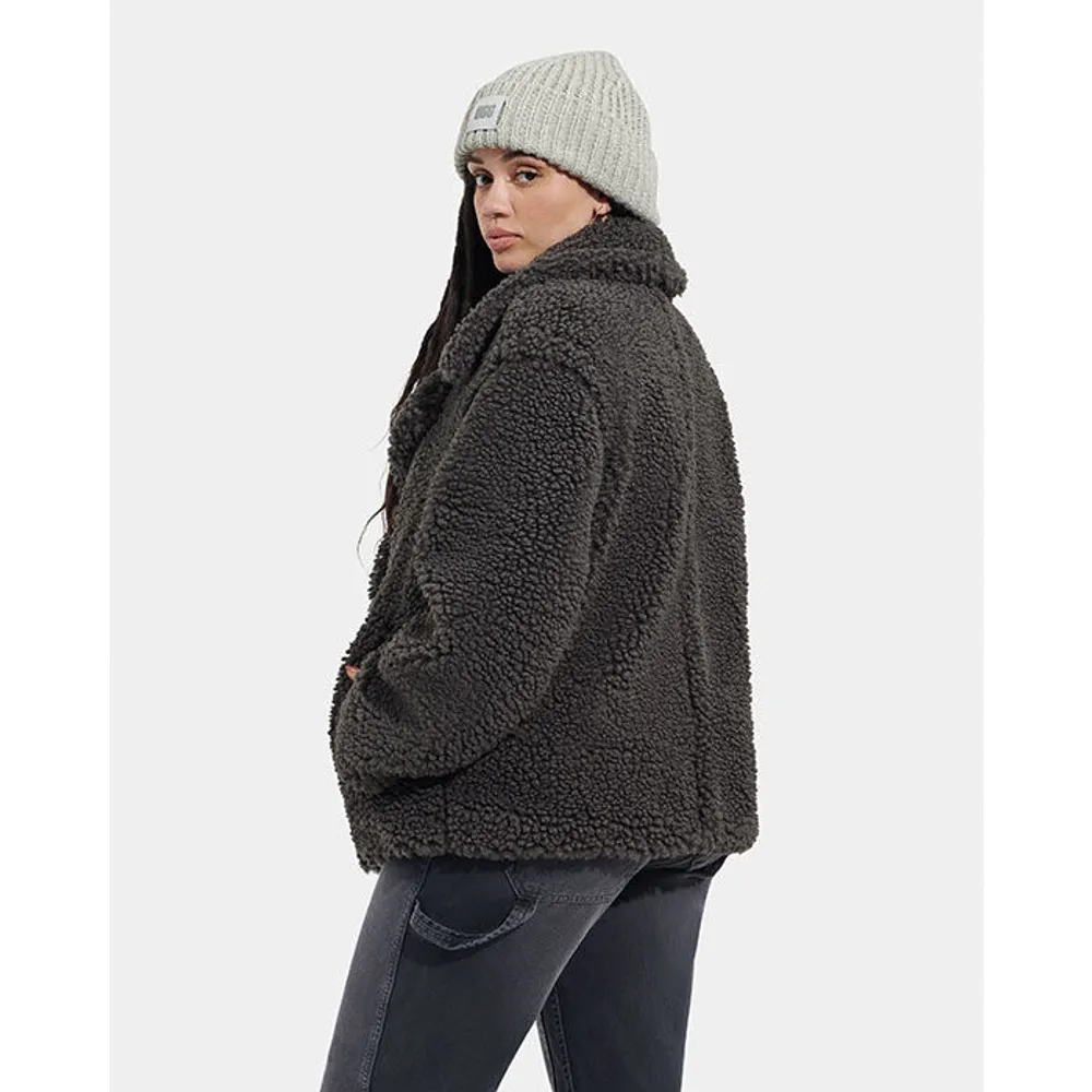 Black teddy coat short store