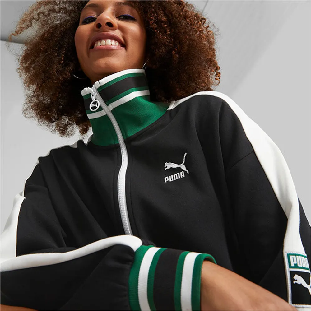 Women's puma off hotsell the shoulder t7 jacket