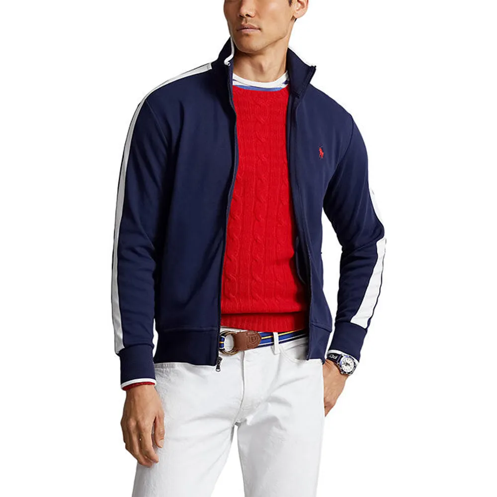 Cotton interlock track clearance jacket