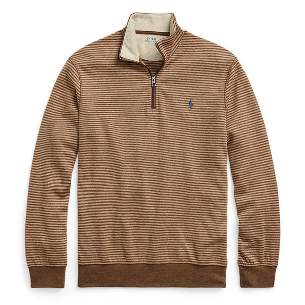 Polo ralph lauren men's half zip pullover sweater cheap