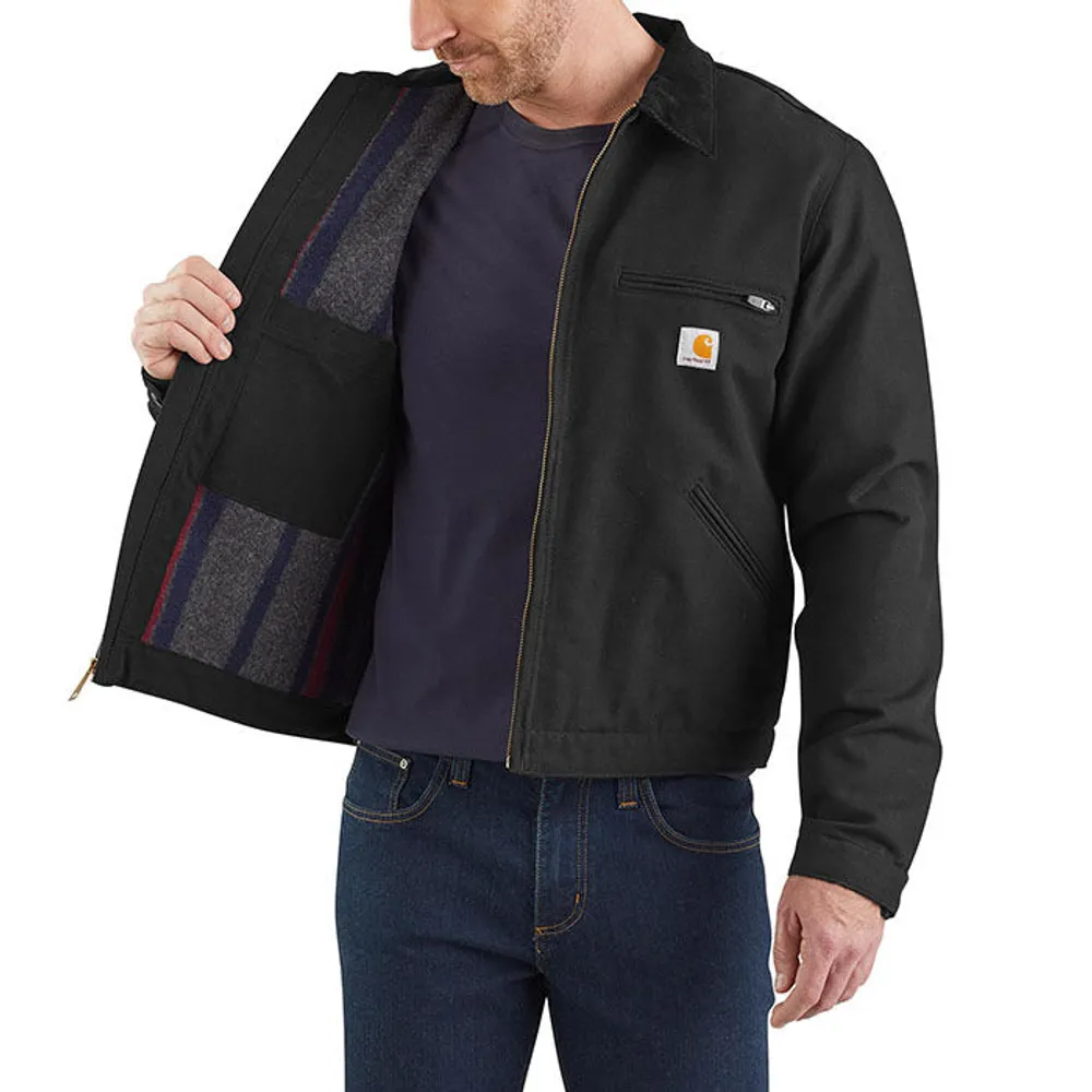 Carhartt men's duck hotsell detroit blanket lined jacket