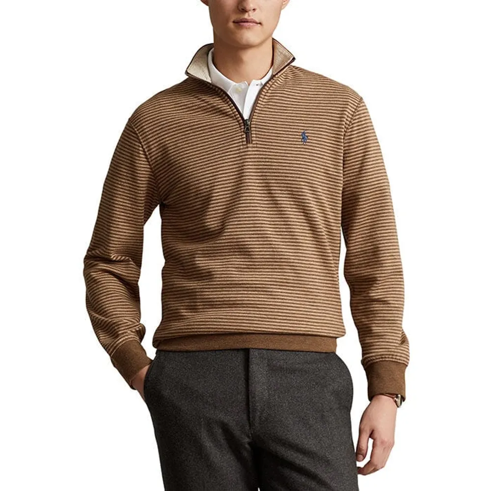 Polo Ralph Lauren Men s Double Knit Quarter Zip Pullover Sweater