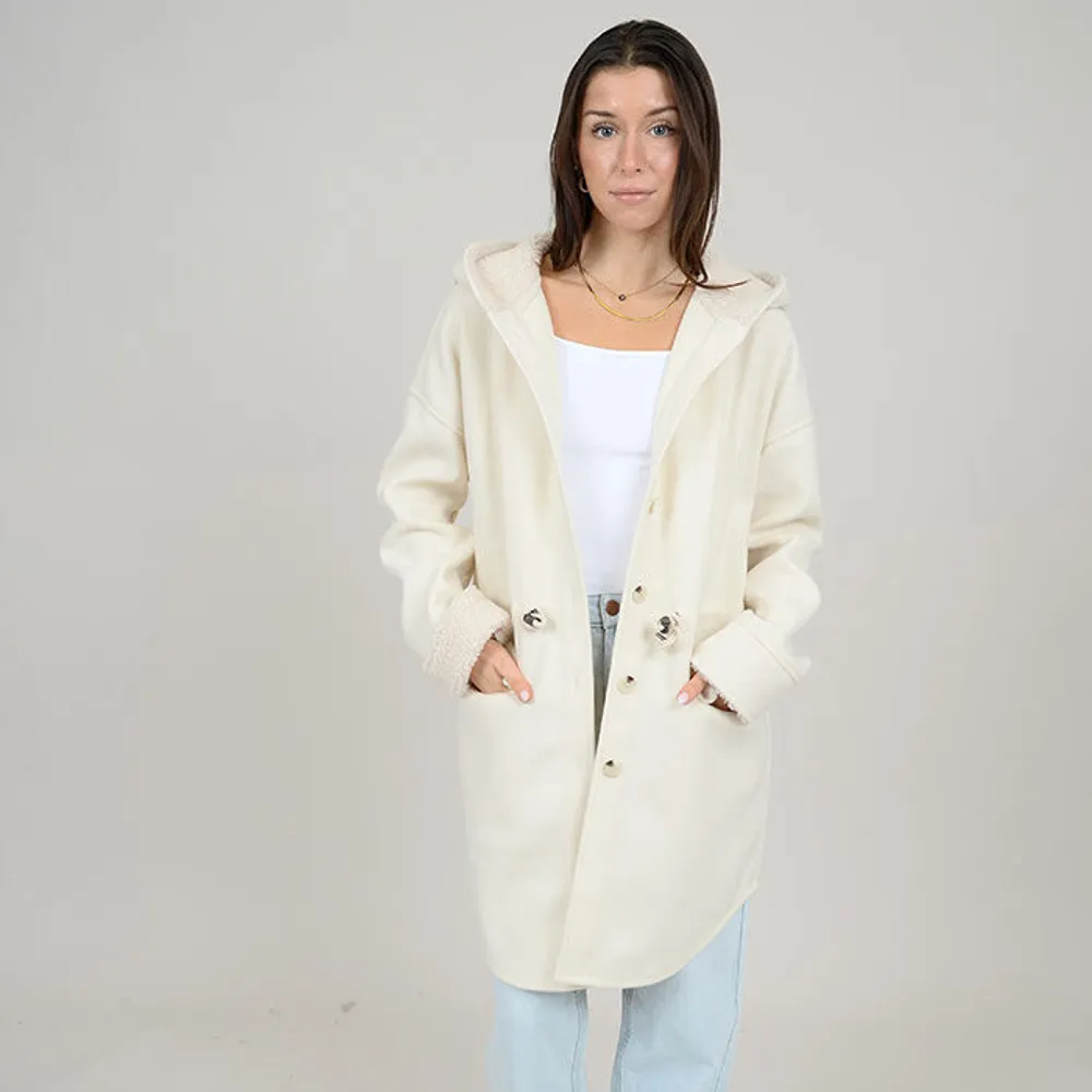 Hooded shirt on sale jacket womens
