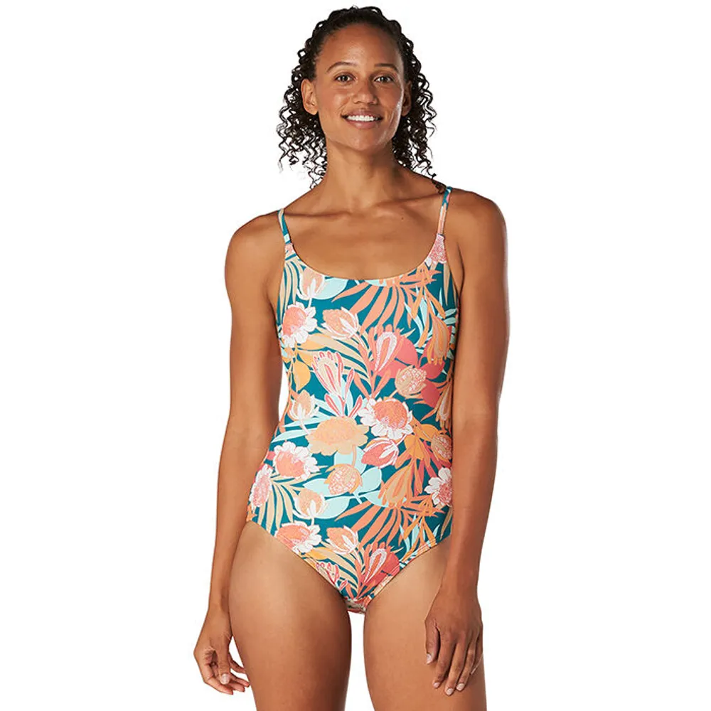 Speedo Women s Printed Double Crossback One Piece Swimsuit
