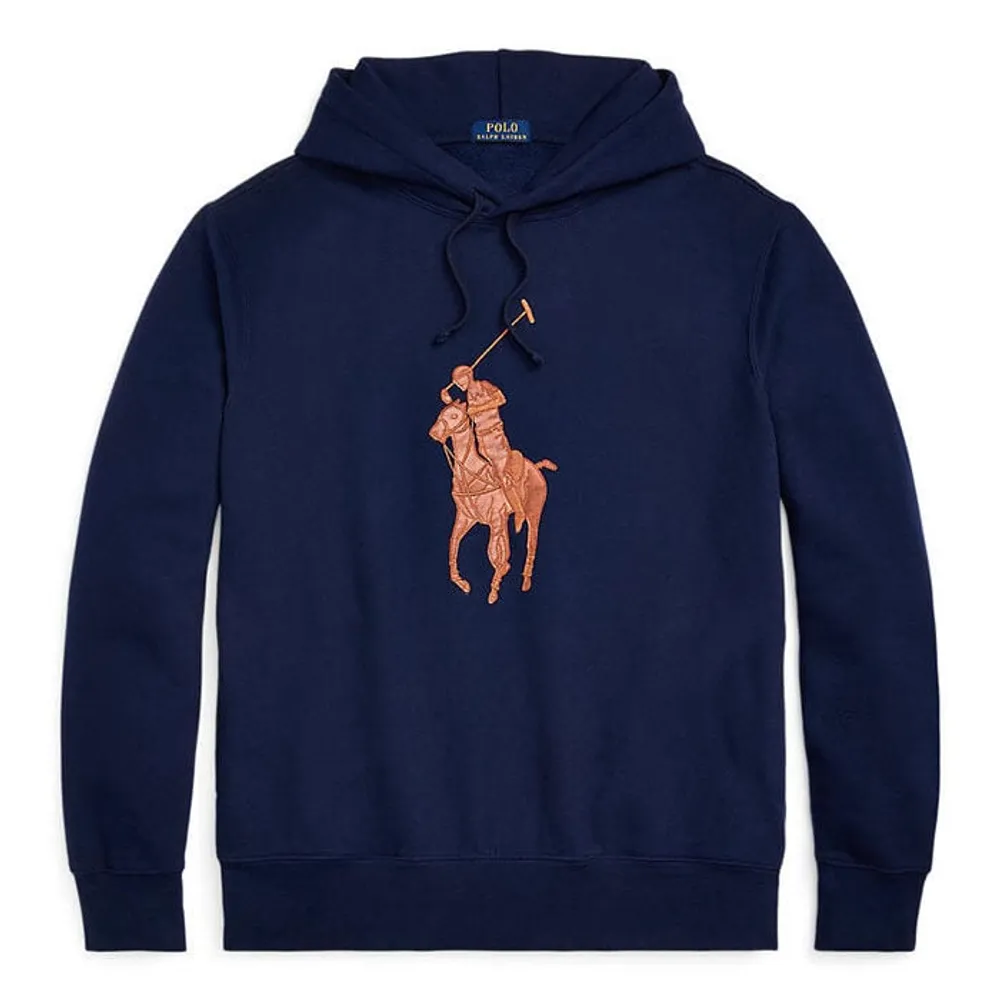 Polo Ralph Lauren Men s The RL Fleece Leather Big Pony Hoodie
