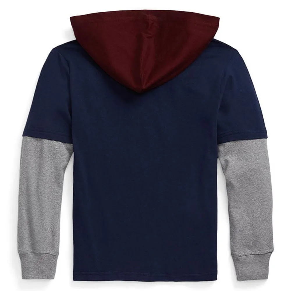 Polo bear long sleeve hooded t shirt sales