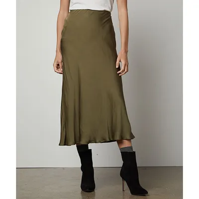 Petite ribbed top midi skirt
