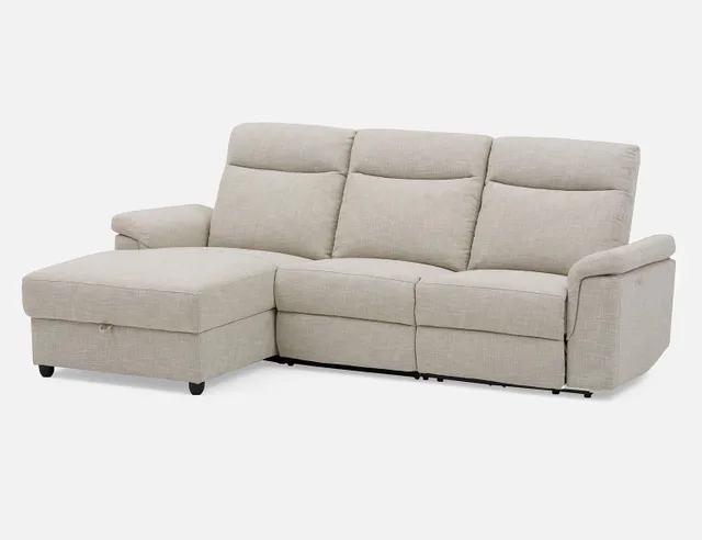 Structube ROGER left facing power reclining sectional sofa with