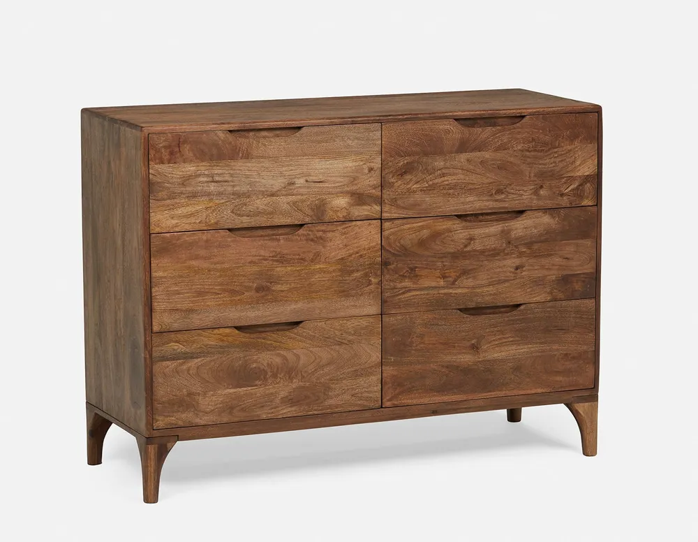 CARMELO mango wood 6 drawer dresser