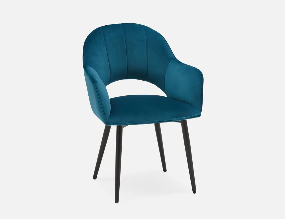 Structube BAILEY velvet dining armchair The Pen Centre