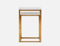 VINCI Set of 2 Marble Nesting Tables