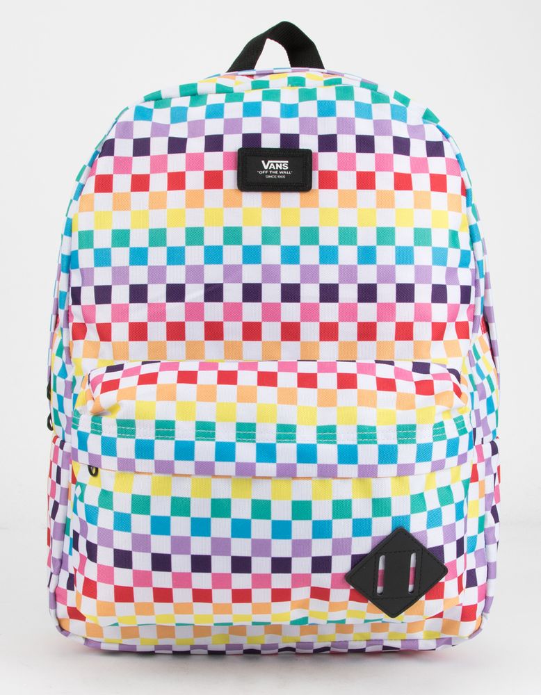 Old skool deals checkerboard backpack