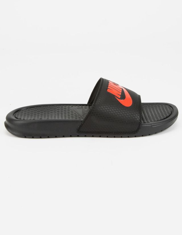 NIKE Benassi JDI Black Red Slide Sandals CoolSprings Galleria