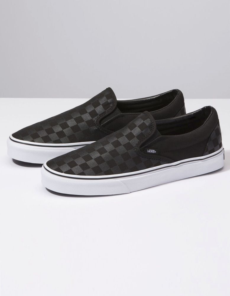 Checkered grey and black vans sale