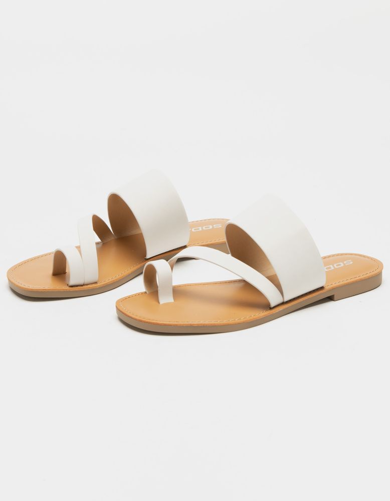 SODA Strappy Toe Slide Sandals Vancouver Mall
