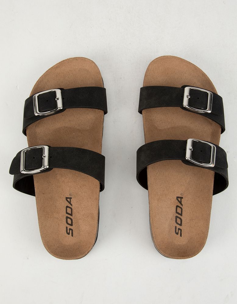 Soda double buckle sandals sales