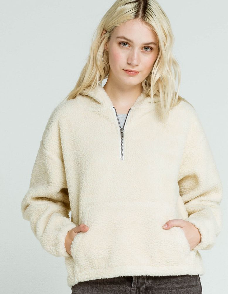 RVCA Lionel Half Zip Sherpa Hoodie CoolSprings Galleria