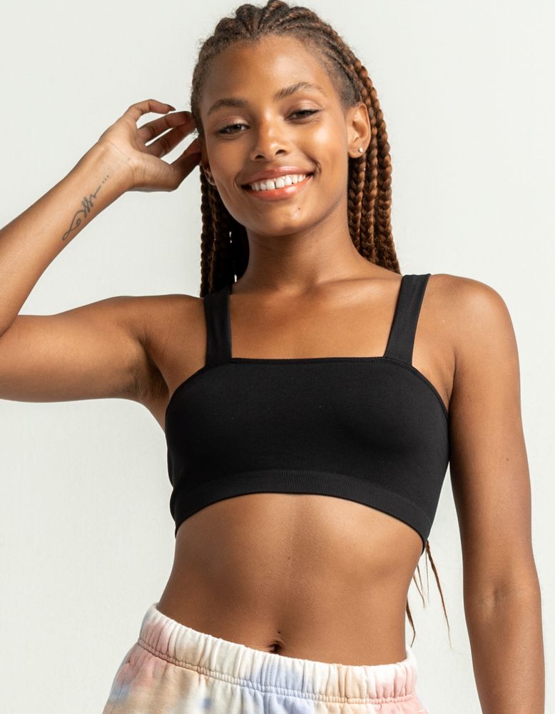 FULL TILT Thick Strap Black Bandeau Bralette CoolSprings Galleria