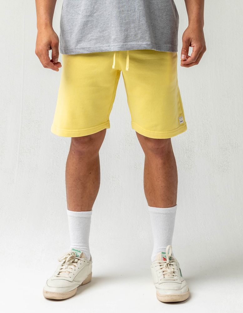 Yellow shop fleece shorts