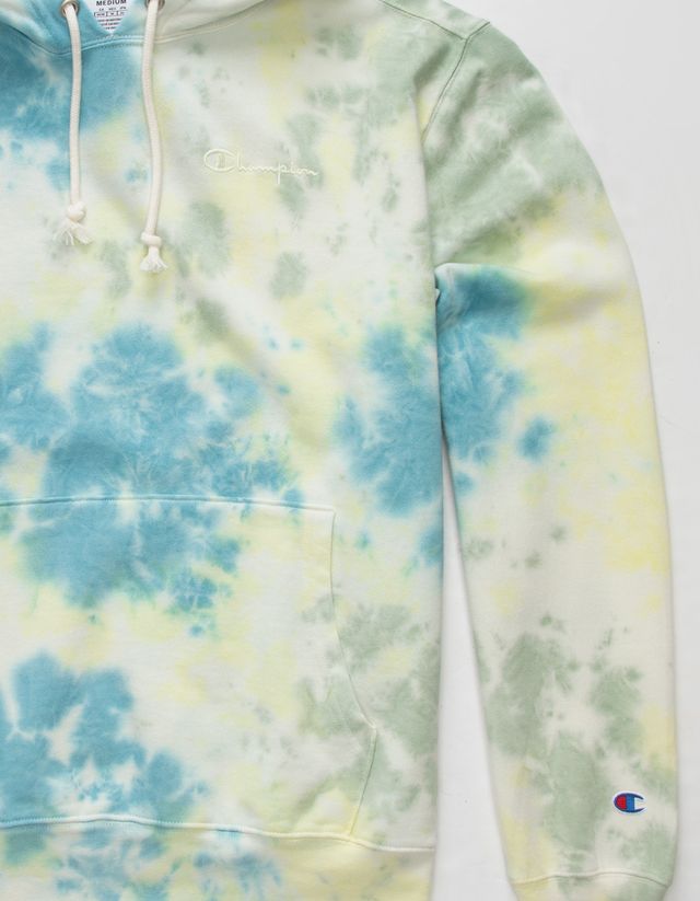 CHAMPION Sun Wash Blue Yellow Hoodie CoolSprings Galleria