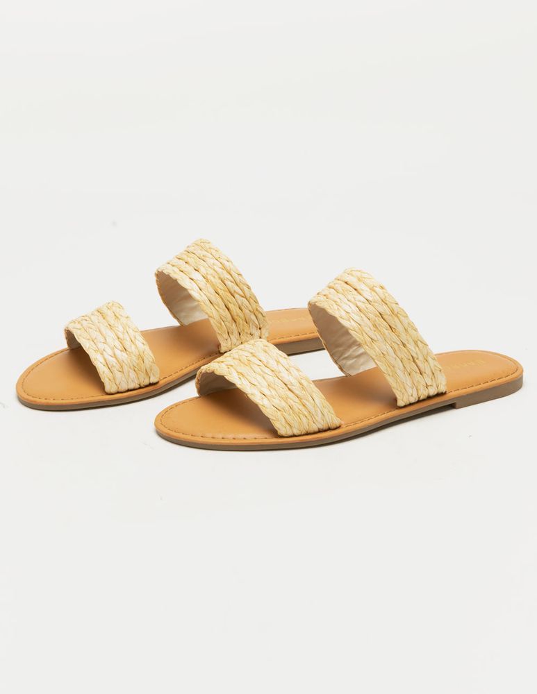 Bamboo double strap sandals clearance