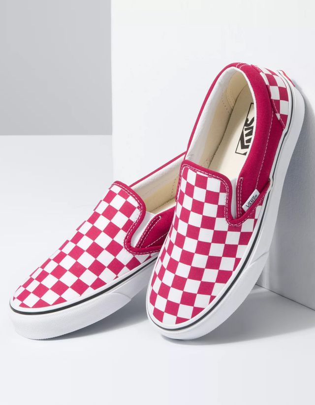 Apple and white checkered vans on sale