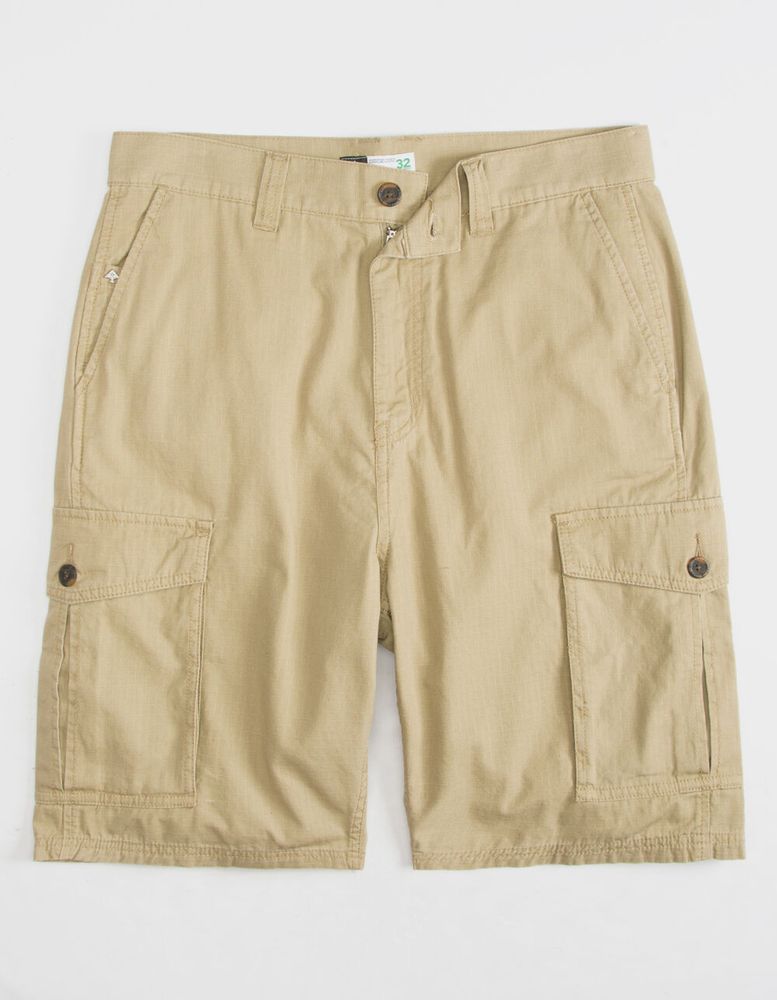 Dark khaki cargo store shorts
