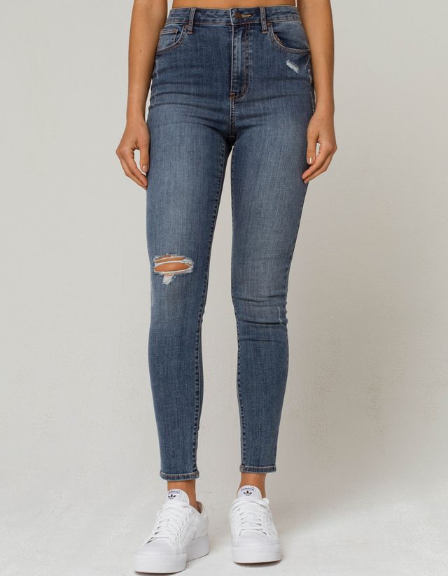 Mid rise medium hotsell wash ripped ankle leggings
